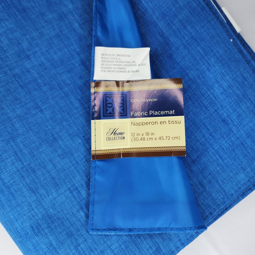 8pc Blue Fabric Placemats